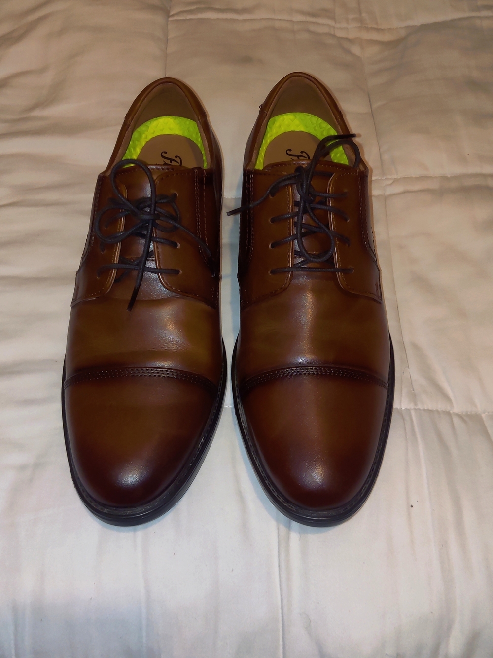 Florsheim Center Cap Toe Oxfords Cognac Bwn Men's Leather Shoes 11568-221 Size9
